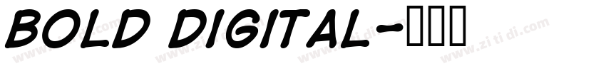 bold digital字体转换